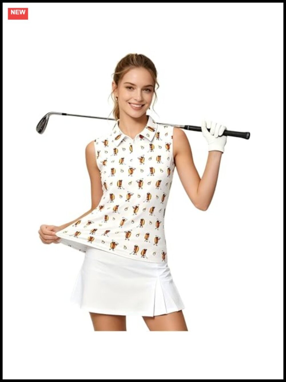 Women's Sleeveless Golf Polo Shirts Quarter Zip Quick Dry Athletic Tank Top